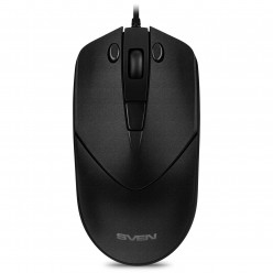 SVEN RX-100, Optical Mouse, Windows OS/ Mac OS, copy/paste buttons, 5+1 (scroll wheel), 1000-4000 dpi, USB, 1.5 m, Black